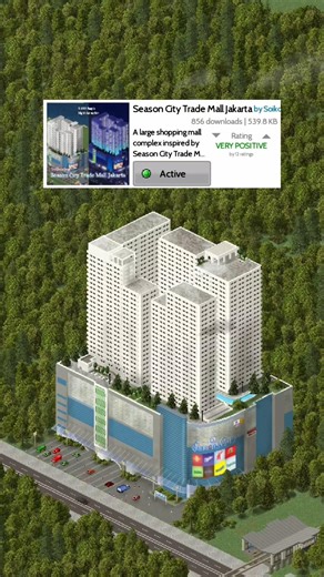 TheoTown New Mall Plugin | Season City Jakarta | #minecraft #citybuilder #shorts #viral #reels