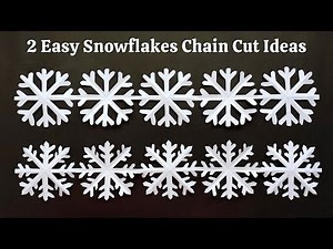 2 Chain Snowflake | how to make chain snowflake | snowflake garland out of paper | DIY Snowflake
