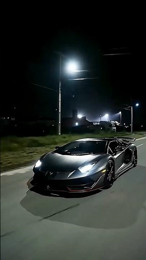 SVJ NIGHT RUN: Insane DRIFT and Massive V12 FLAMES! 💨 #lamborghini #supercars #topcars