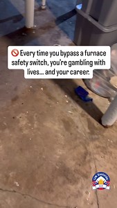 Even a “temporary” bypass on a furnace safety switch is illegal, unsafe, and your responsibility. I’m an HVAC pro, and I see this mistake far too often: pressure switches jumped, limits taped, rollouts ignored. These aren’t minor annoyances—they’re life-saving devices. If a switch trips, don’t bypass it. Shut the unit down, find the root cause, fix the issue, or red‑tag the system. Safety alway | IJN Eastside Heating & Cooling
