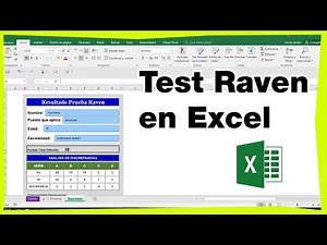 RAVEN TEST: Interpretation of the Raven test in Excel for adults | Psychometric Tests in Excel