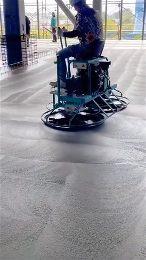 Laser-Guided Cement Floor Leveling.