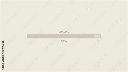 Progress bar animation shows loading status reaching complete level at 100 percent with clear visuals for user understanding