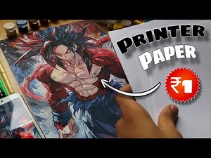 I Use Printer Paper For Making Hyper Realistic Drawing Of Goku Super Saiyan 4