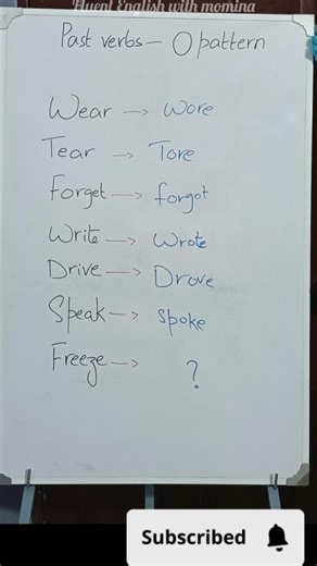 Past verbs with O pattern #youtubeshorts #education #learning