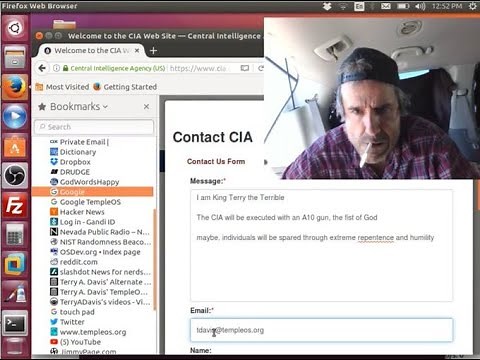 Terry A. Davis contacts the CIA