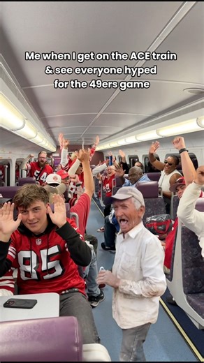 Last call to book your ACE train tickets for this Sunday’s #49ers game! 🗣️ Don’t stress about parking or traffic and arrive early to cheer on your favorite team. Tickets start at just $20 and can be purchased in the ACE app! 📲 | Altamont Corridor Express