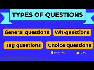 Four Basic Types of Questions | Tag Questions |Simple, Wh- and Choice question