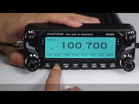 Zastone D9000 Walkie Talkie Air Band Settings