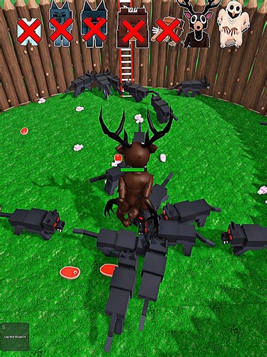 ALPHA WOLF PACK vs DEER ☠️🦌 | #99nightintheforest #usa #roblox