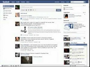 Facebook Login and Home Screen