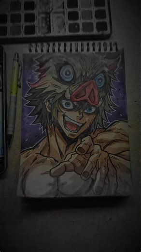 Inosuke hashibira drawing 🎨 ( DAY 18 )