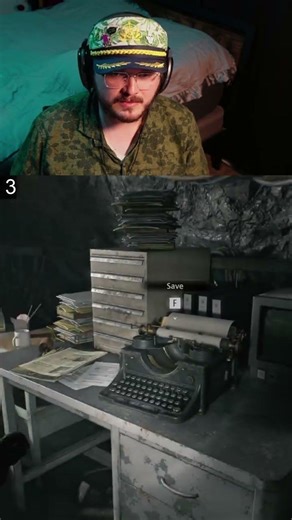 Frightened by Door | #Twitch #gaming #residentevil #residentevilrequiem