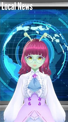 funny space alien Vtuber Raiko Star tells the local news 95