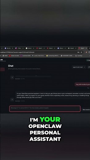 AI Chatbot Open Claw - Chat UI - Your Personal Assistant Revealed! #aiagents #openclaw