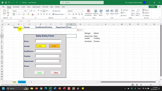 1.3K views · 57 reactions | Fully Automated Data Entry User Form in Excel _ No VBA part-2 | 푷푬푪 푪풐풎풑풖풕풆풓 푶풏풍풊풏풆 푻풓풂풊풏풊풏품 | Facebook