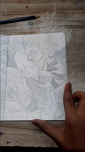 drawing of zenitsu vs kaigaku form infinity castle #demonslayer#kimetsunoyaiba#zenitsu #trending#art