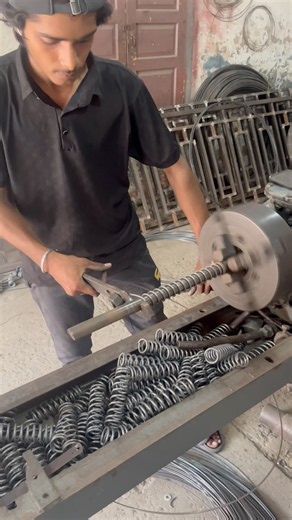 Amazing Spring Making Process | Iron Wire Pressure Spring on Lathe #shorts #diyprojects