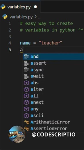 creating Variables using Python
