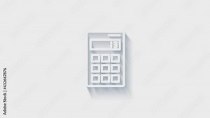 Office icon. Web 3D shadow icon set. Office, great design for any purposes. Motion graphics.