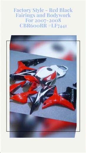 Factory Style - Red Black Fairings and Bodywork For 2007-2008 CBR600RR #LF7441