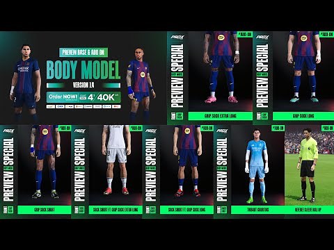 [PREMIUM] Body Model Base & AddOn Update V1.4 by PRDX - PES 2021 & Football Life 2026