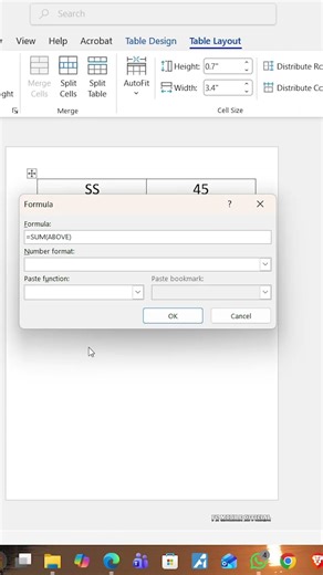 how to calculate the sum in word #shorts #calculate ‪@PCMobileOfficial‬ ‪@TechnologyGyan‬ ‪@Tech‬