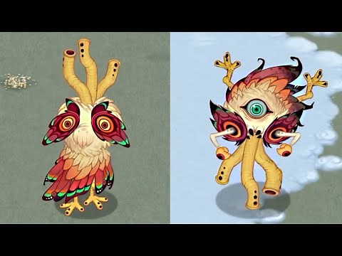 Owlesque on Mirror & Faerie Island - All Sounds & Animations (My Singing Monsters)