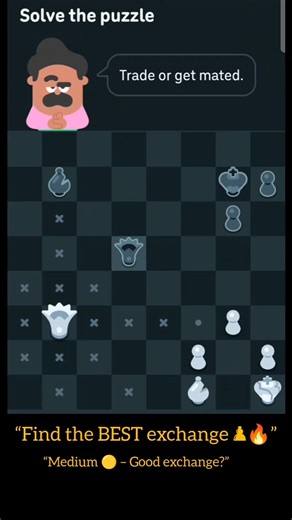 “Trade or Get Checkmated 😳 | Chess Puzzle #shorts”