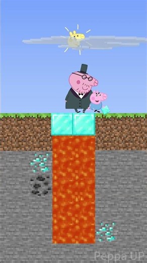 Would you choose diamonds or knowledge?#peppapig #minecraft