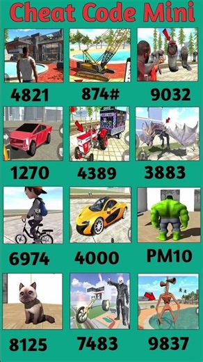 Hull + Master Snake + McLane + Cat Cheat Code 🤑 Indian Bike Driving 3D #shorts #viralvideo