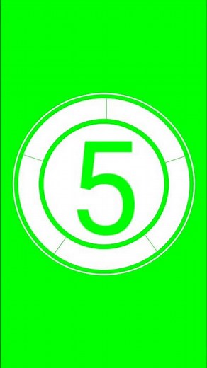 5 second timer | countdown | Green Screen | Animation