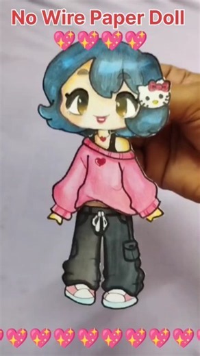 How to Make a Blinking Paper Doll (NO WIRE!) 🎀✨ Wasu Art Tutorial#shorts#explore#fypシ゚viral