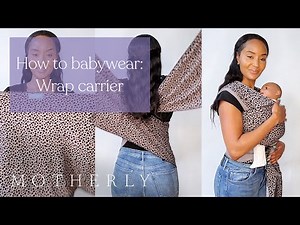 How to wrap a newborn in a wrap carrier | Babywearing wrap tutorial