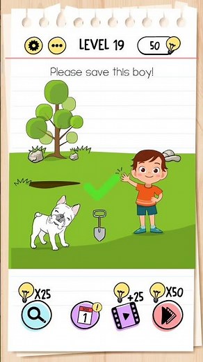 Please save this boy! Brain Test Level 19