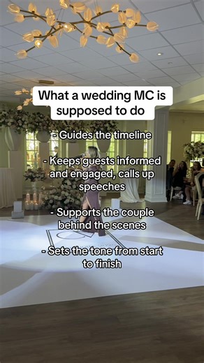 What a wedding mc is actually supposed to do. - #2026bride #weddingtiktok #weddingmc
