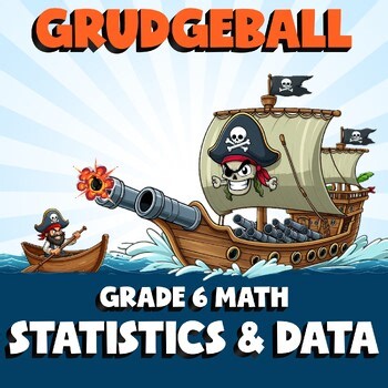 Statistics & Data GRUDGEBALL Math Game - No Prep Grade 6 Review