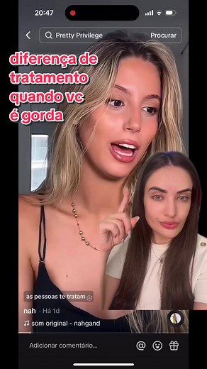 A Diferença de Tratamento: Gorda vs. Magra