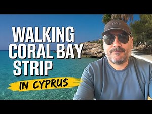 Coral Bay Strip and Beach, Paphos Cyprus October 2021
