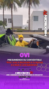 319K views · 10K reactions |  Ovi presume su convertible con flow de estrella  En sus stories subió un video mostrando su convertible y escribió: “Cuando voy a recoger a mi novia en casa e’ los suegros” ️ ¡El estilo de Ovi no tiene comparación! #Ovi #Convertible #HexsonTV #CorilloExclusivo #TrapLatino | Hexson | Facebook