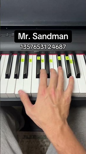 Mr. Sandman Easy Piano Tutorial #piano #tutorial #easy