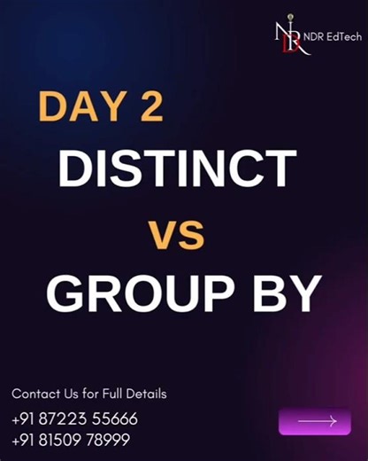 Understanding DISTINCT vs GROUP BY is essential for every SQL developer