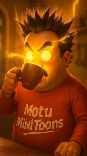 Motu Ki Jadui Chai ☕ | Superpower ya Muh Jala? 😂 | Funny Cartoon Shorts #MotuPatluStyle #shorts