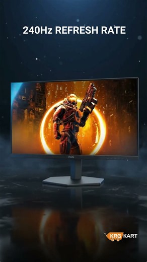 AOC 27G11ZE2 Gaming Monitor 🔥 240Hz + 0.3ms | Built for Competitive Gaming | KRGKart #shorts