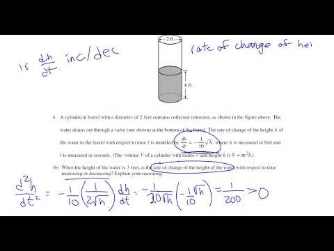 2019 AP Calculus AB FRQ #4 - Differential Equation