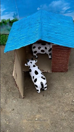 how to make a shed for two cows | mini cow shed project