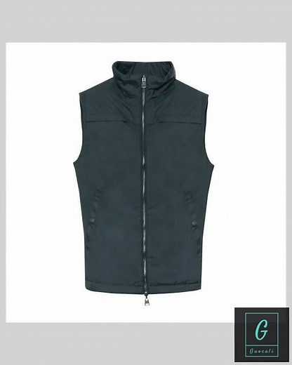 Men Puffer Vest - Lightweight - Collarless Black
