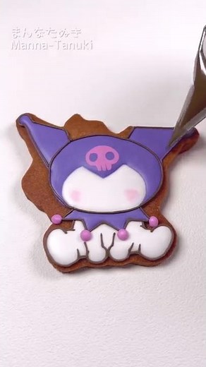 お花でおめかし🌷クロミちゃんのアイシングクッキーを作ってみたよ #shorts