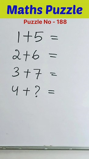 398K views · 1.3K reactions | Maths Puzzle | Puzzle No - 188...