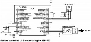 Remote controlled USB mouse using PIC18F4550